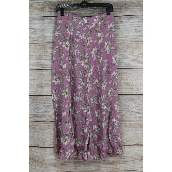 VINTAGE Ivy Collectibles Womens Size 9/10 Floral Skirt and Top Set Mauve Pink - Picture 2 of 11